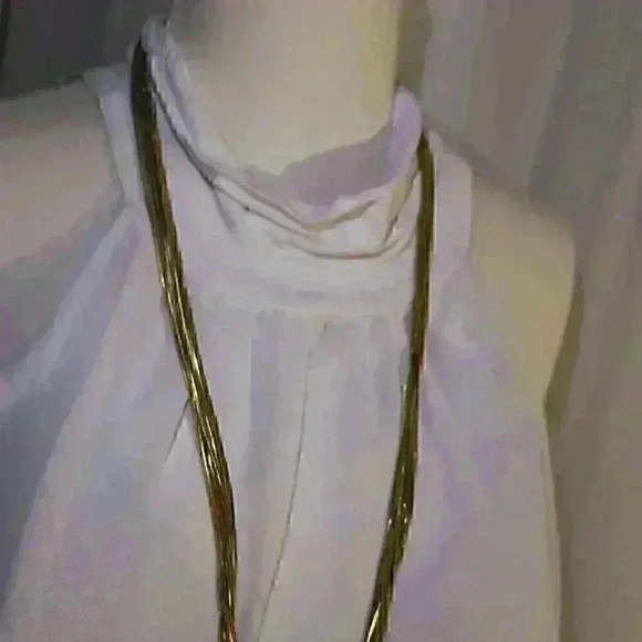 Unbranded 32" Gold Tone 14 Strand Necklace - Picture 3 of 7
